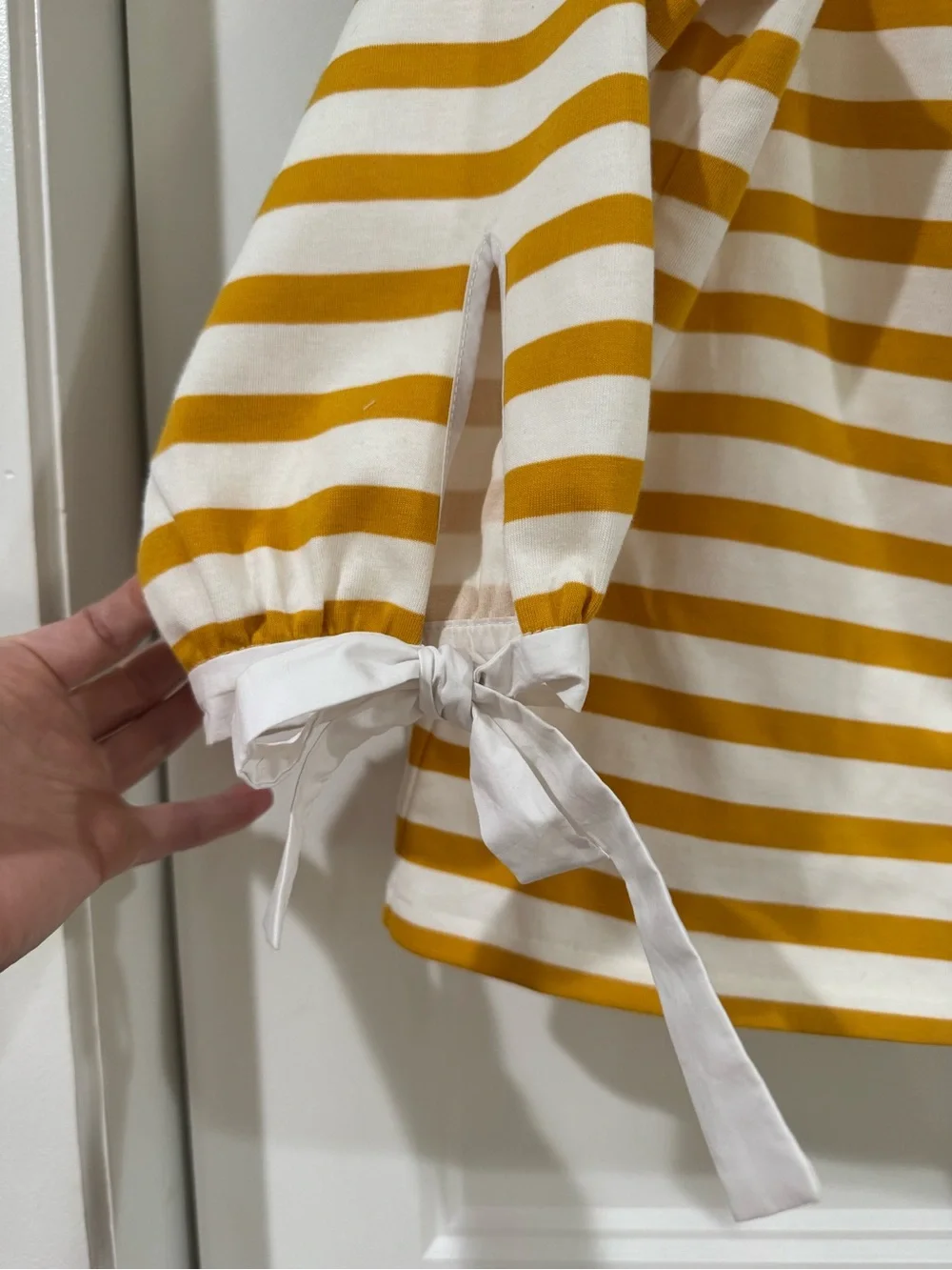 J.Crew Off-shoulder striped top